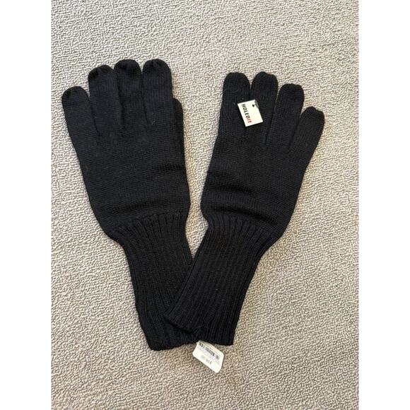 Carolina Amato Men Holed It One Size Black Cashmere Gloves - Picture 1 of 5